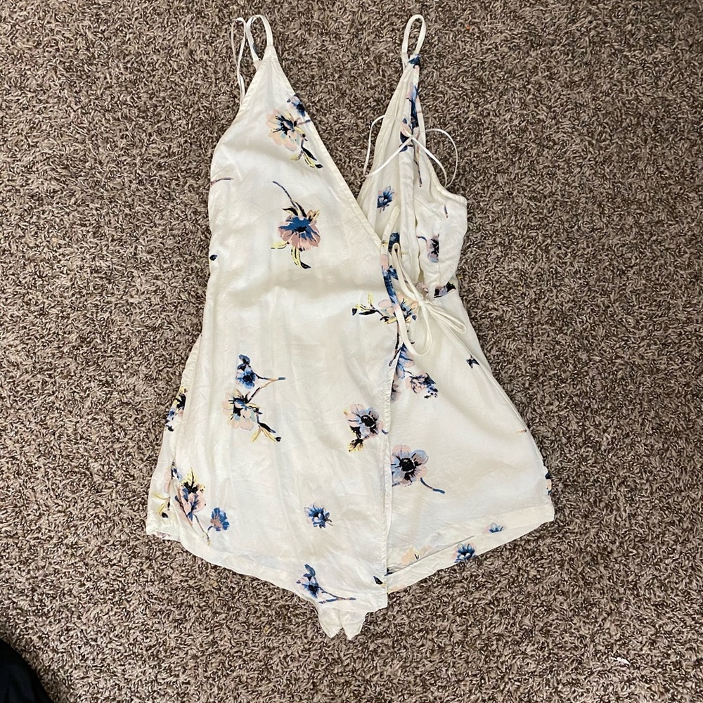White printed romper